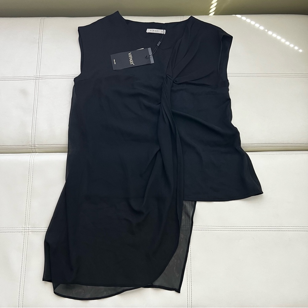 NWT Vipart Black Tunic Top, 36
